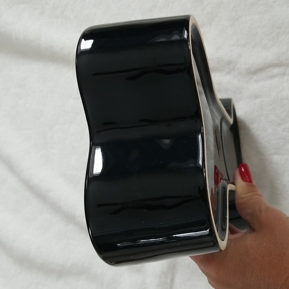 Rae Dunn Brew and Gruel Pet Bowl Bone shape green black - Picture 8 of 11